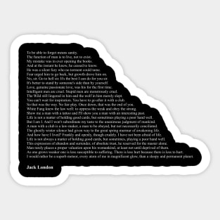 Jack London Quotes Sticker